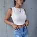 Summer OL Temperament Sleeveless round Neck Slim Fit Women's Vest European And American Style 2024 New Women's Clothing Tops_ecoleips.com