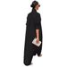 Plus Size Women's Clothing Long Shirt Casual Loose Fit Solid Color O-Neck Thick Polyester For Autumn Winter American Style_ecoleips.com
