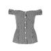 AD233 Spring/Summer New French Sweet Slim Fit Sexy Fashion Versatile Striped Short Sleeve Shirt T-shirt_ecoleips.com