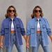 Women's Clothing Washed Lapel Jacket Top Women_ecoleips.com