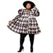 Plus Size Women's Clothing Ruffle Button Dress Shirt Casual Summer Daily Wear Fashion American Style Printed Thin Clothing_ecoleips.com