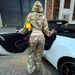 Women’s Clothing Camouflage Contrast Print Hooded Zipper Cardigan Sweatshirt High Waist Straight Trousers Casual Street Sports Two Piece Set_ecoleips.com