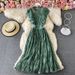 Women's Clothing Spring Autumn Lace Round Neck Dress Long Sleeve Slim Fit Elegant Ruffled Maxi Fashionable Women's Clothing Dress_ecoleips.com