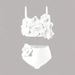 Women's 3D Floral Decorated Camisole Bikini Set European Style Sexy Summer Vacation Fashion Sleeveless Wire-Free Polyester_ecoleips.com