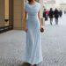 Casual Party Dress For Women Elegant Pleated Design Droopy Neck_ecoleips.com