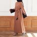 New 2025 Spring Muslim Women's Embroidered Sequin Cuff Robe_ecoleips.com