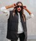 Women’s Quilted Zip-Up Vest – Lightweight Puffer Sleeveless Jacket For Fall & Winter (Black/Beige/Khaki/White, S-XXL)_ecoleips.com