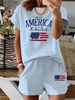 Women’s 2 Piece Outfit Set – Oversized Graphic T-Shirt And Biker Shorts Matching Set, Casual Summer Lounge Tracksuit For Daily Wear-322_ecoleips.com