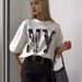 Women's Clothing 200% Pure Cotton Short Sleeve T-Shirt Flattering Print Trendy Design Casual Versatile For Couples_ecoleips.com