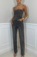 Women's Clothing Round Neck Printed Loose T Shirt Top Casual Pants Suit_ecoleips.com