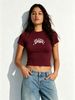Y2K Women’s Street Style Crop Tee, Casual Graphic Print Slim Fit Short Sleeve Top_ecoleips.com