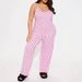 Women's Clothing Comfortable Suspenders Slim Bow Sleeveless Tight Trousers Suit_ecoleips.com