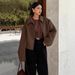Women’s Casual Zip-Up Jacket – Lightweight Polyester Blend With Stand Collar (S-L, Earth Tones, EU/US Versatile Layering Essential)_ecoleips.com