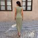 Women's Sexy Solid Color Bodycon Maxi Dress_ecoleips.com
