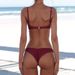 Classic Solid Color Bikini Set, Adjustable Strap Two-Piece Swimsuit For Women Comfort-First Design Soft_ecoleips.com
