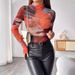 Women's Clothing Spring/Summer Slim Fit Long Sleeved Top For Women Gradient Color Splicing Niche Design Sexy Thin Top For Ladies_ecoleips.com