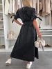 K New Women's Fashionable And Sexy V-neck Long Button Denim Dress_ecoleips.com