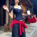 Spicy Girl Denim For Women 2025 Spring New Strapless Fishbone Top And Jeans Two-Piece Set_ecoleips.com