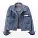 Women's Classic Denim Jacket – Versatile Light Wash Slim Fit Jean Jacket With Button Front_ecoleips.com