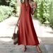 Elegant V-Neck Sleeveless Maxi Dress For Women - A-Line Flowy Long Dress In Solid Colors (Black, Khaki, Wine, Sky Blue, Beige)_ecoleips.com