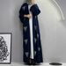 Muslim Dress Women Elegant Pearl-Embellished Muslim Abaya – Modest Long Dress With Luxurious Details For Women_ecoleips.com