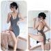 Shiny Slit Suspender Nightdress | Nightclub Lingerie | Long Night Uniform Seduces Women_ecoleips.com