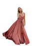 Women's Summer New Bohemian Solid Color V-Neck Sleeveless High-Slit Long Dress_ecoleips.com