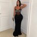 Women's Clothing Velvet Sequined Dress Hot Diamond Suspender Dress Hip Long Skirt Female_ecoleips.com
