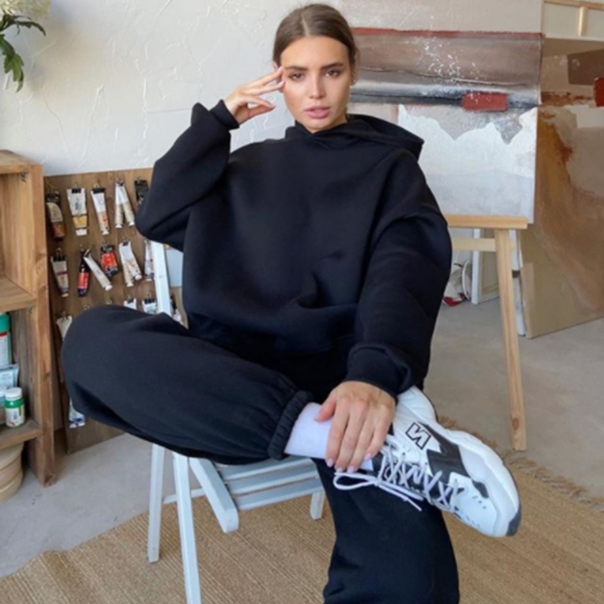Women's New Thickened Sweater Sports And Leisure Leggings Two-piece Set For Women_ecoleips.com