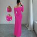 Women's Clothing Spring Women's One-Shoulder Pleated Long Evening Dress Fashionable Elegant Hip Wrap Tight Fit_ecoleips.com