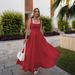 2025 New Product: High-end Vacation French-style Dress, European And American Fashion Women's Long Flared Skirt_ecoleips.com