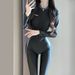 Aria Basics Snorkeling Surfing Diving Suit Women's One-piece Sleeve Long Pants Sun Protection Quick-dry Swimsuit Conservative Hot_ecoleips.com