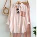 Spring And Summer Leisure Cotton And Linen Vacation Striped Comfortable Long-sleeved Two-piece Suit_ecoleips.com
