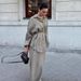 Elegant Women's Tie-Waist Knit Cardigan And Pencil Skirt Set Neutral Color Office Casual Wear Clothing Set_ecoleips.com
