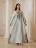 Cross-Border Turkish Print Robe Dress, Ethnic Style Evening Gown, Unique Design Long Robe, Perfect For Special Occasions_ecoleips.com