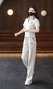 Women's Stylish Sports Suit Set Petite Chic Youthful Versatile Slimming Lapel Short Sleeve Summer New Style_ecoleips.com