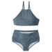 Women's Clothing Swimsuit Ins Student Conservative Belly Covering Slim Hot Spring Split Two Piece Swimsuit_ecoleips.com