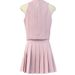 Women's Clothing Single Breasted Slit Suit Vest Camisole Vest Women's Summer High Waist Pleated Skirt Two Piece Suit_ecoleips.com