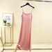 Modal Vest Top With Chest Pad Summer Sleeveless Long Dress Loose Plus Size Base Home Sleepwear Women's Casual Round Neck Dress_ecoleips.com