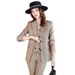 Pink Women's Professional Three Piece Business Executive Suit Vest Set British Style_ecoleips.com