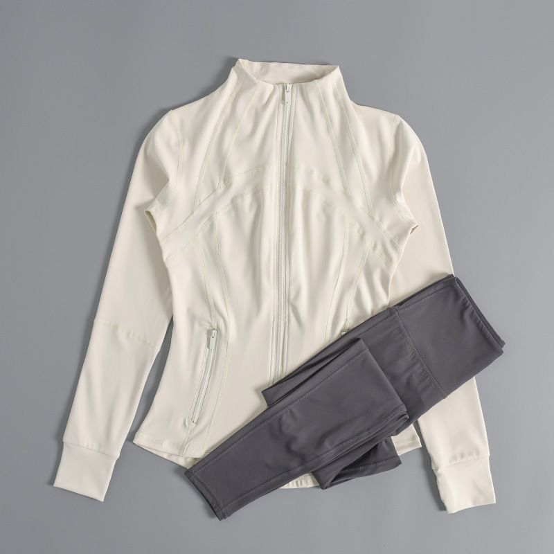 Yoga Clothes Women's Long Sleeve Slim Fit Quick Drying Zipper Running Sports Tops Professional Training Fitness Jacket_ecoleips.com