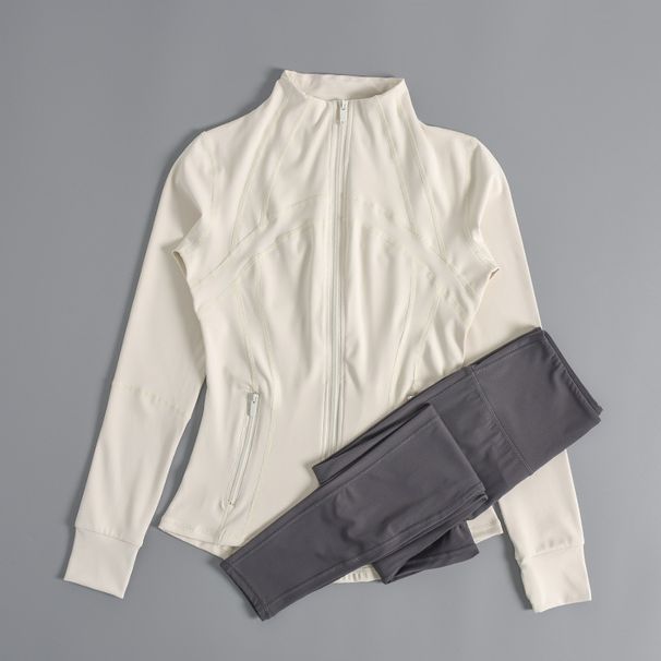 Yoga Clothes Women's Long Sleeve Slim Fit Quick Drying Zipper Running Sports Tops Professional Training Fitness Jacket_ecoleips.com