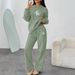Letter OK Print Hoodie And Pant Set New Autumn Winter Wide Leg Straight Leg-1_ecoleips.com