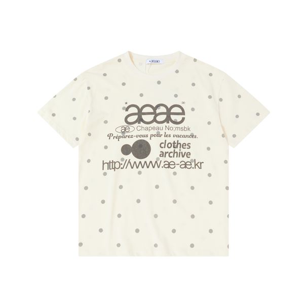 Korean Trendy Polka Dot Letter Print Short Sleeve T-Shirt Women's Loose Fit Crop Top Sexy Slimming Summer Style_ecoleips.com