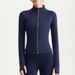 CD Women's Windproof Yoga Sports Jacket Stand Collar Long Sleeve Zipper Slim Fit Top Nude Fitness Wear For Autumn Winter_ecoleips.com