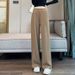 "Women's High-Waisted Wide Leg Dress Pants Lightweight Polyester Straight Cut Office Casual Trousers For Petite & Plus Size"_ecoleips.com