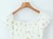 Sweet Floral Lace Mini Dress – Cottagecore Style, Puff Sleeves & Square Neck (S/M/L, High Waist & Ruffle Hem)_ecoleips.com
