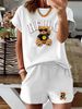 Women’s 2 Piece Outfit Set – Oversized Graphic T-Shirt And Biker Shorts Matching Set, Casual Summer Lounge Tracksuit For Daily Wear-304_ecoleips.com