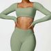 Zechuang Women's Winter Tight Fitting Long Sleeved Yoga Wear Brushed T-Shirt Fitness Sports Top Outdoor Running Wear_ecoleips.com