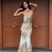 Sexy Leopard Print Halter Neck Backless Long Dress For Women Layered Pleated Skirt New Summer_ecoleips.com